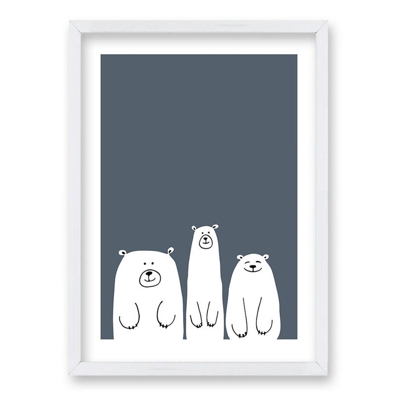 RETELA - Cuadro Polar Family II - Blanco - 50x35 cm