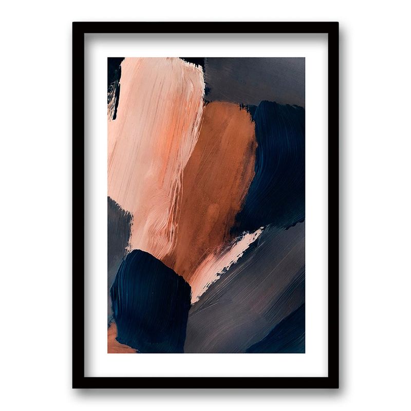 RETELA - Cuadro Brocha - Negro - 70x50 cm