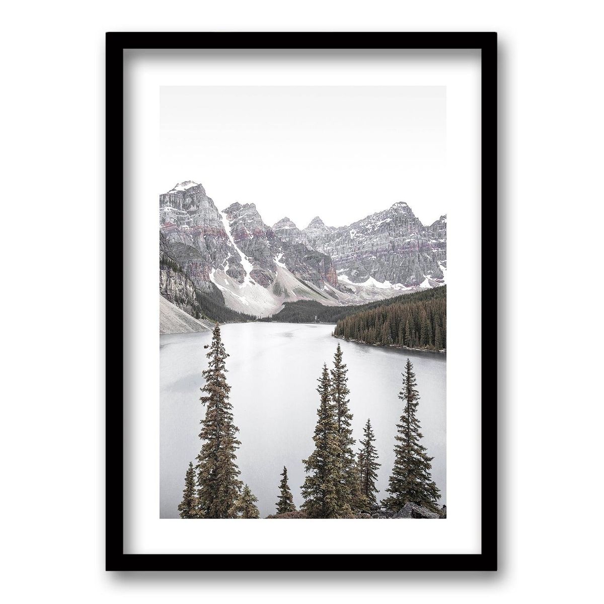 RETELA - Cuadro Refugio Natural 3 - Negro - 50x35 cm