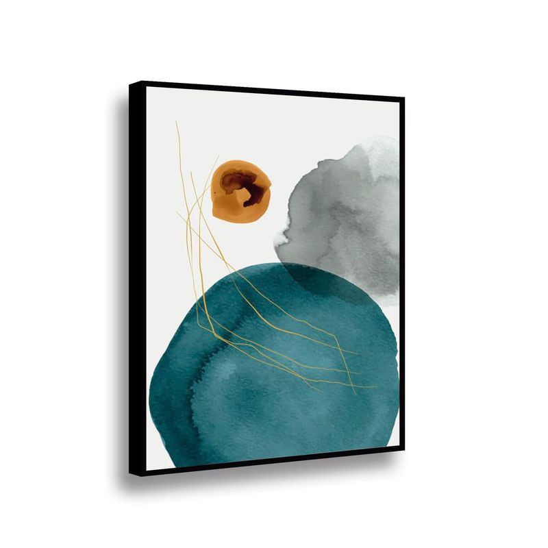RETELA - Canvas Turquoise II - Multicolor - Enmarcado