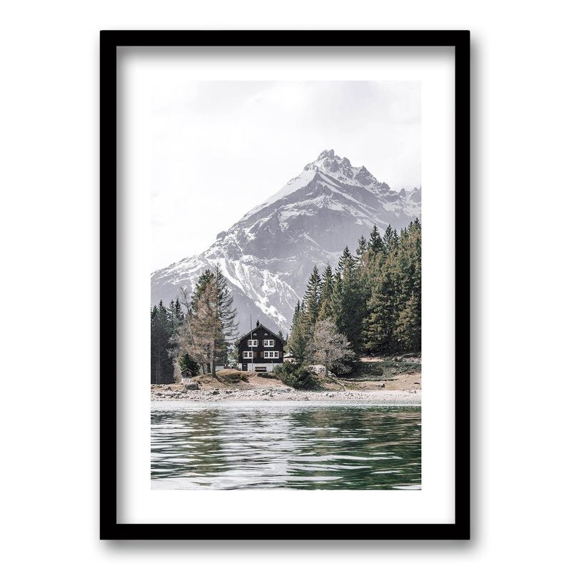 RETELA - Cuadro Refugio Natural - Negro - 70x50 cm