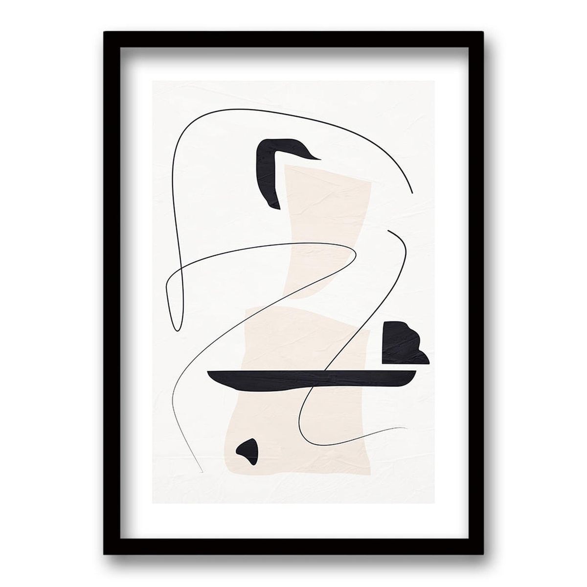 RETELA - Cuadro Priori II - Negro - 70x50 cm