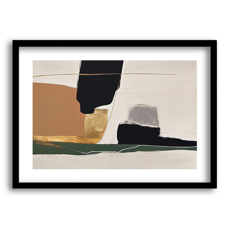 RETELA - Cuadro Dimensión Dorada III - Negro