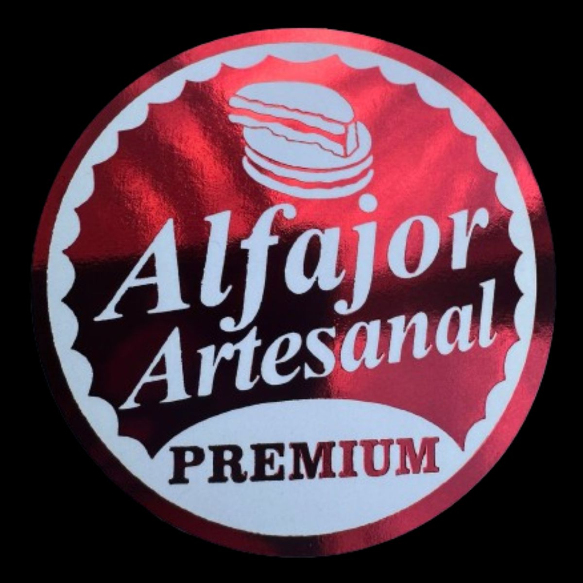 GENERICO - Sticker Alfajor Rojo 100 unidades 38mm