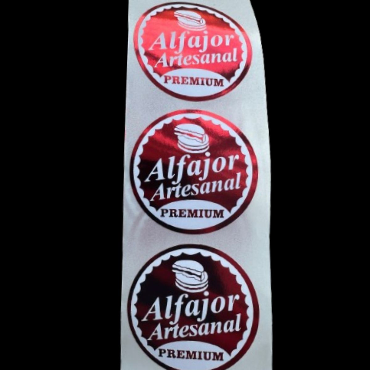 GENERICO - Sticker Alfajor Rojo 100 unidades 38mm