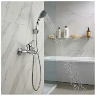 DICAS - Llave Monomando Tina Ducha Metalica Cromada Yts