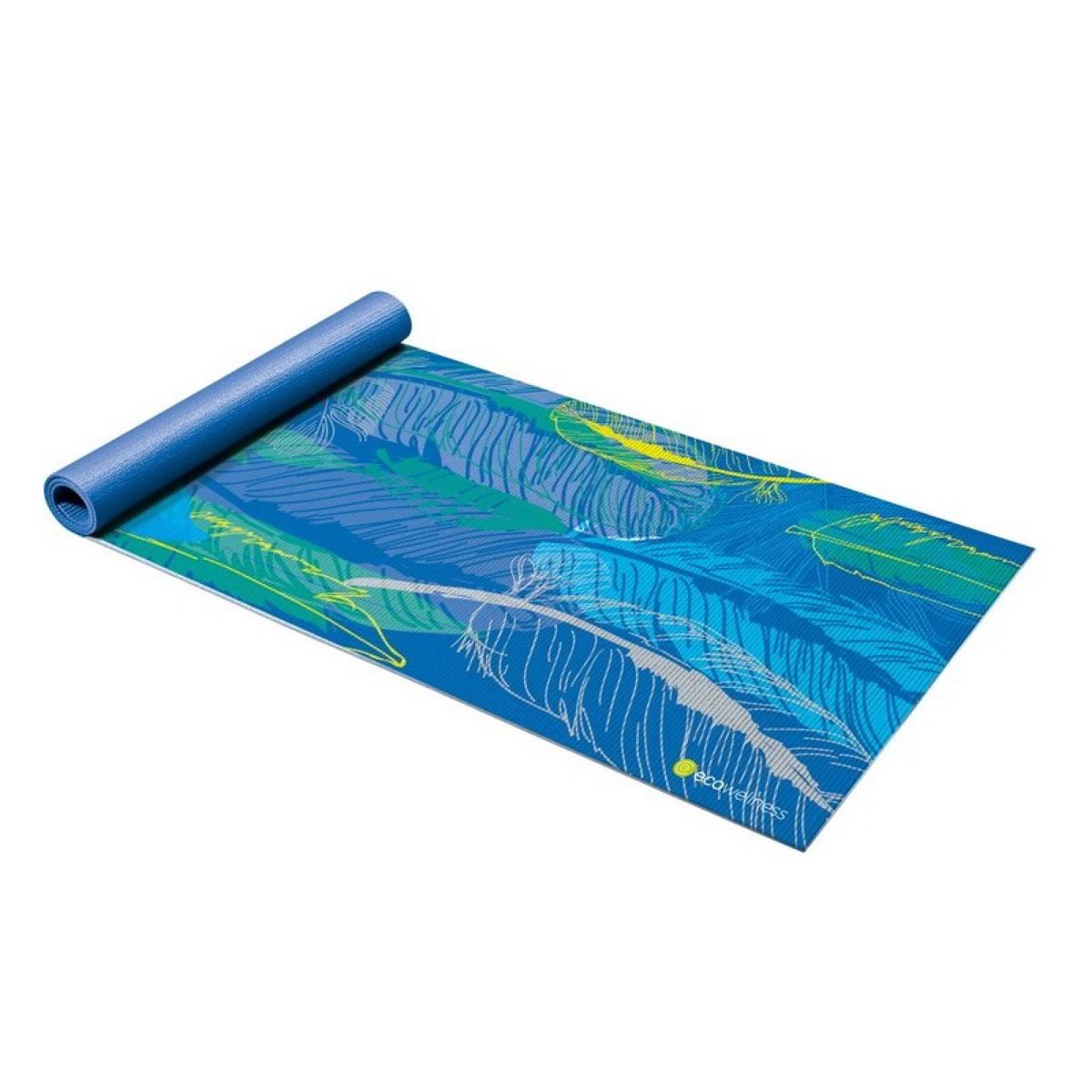ECOWELLNESS - Mat de Yoga Antideslizante Azul 173 cm - Ecowellness