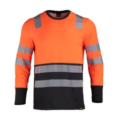 T-WORLD - Polera Bicolor Alta Visibilidad con Cintas Reflectantes
