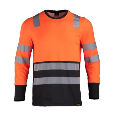 Imagen 2 del producto Polera Altavisibilidad Bicolor Reflectante ML Cuello Redondo