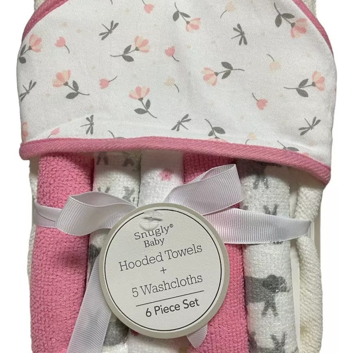 GENERICO - Set Toalla Con 5 Babitas Colores Pasteles