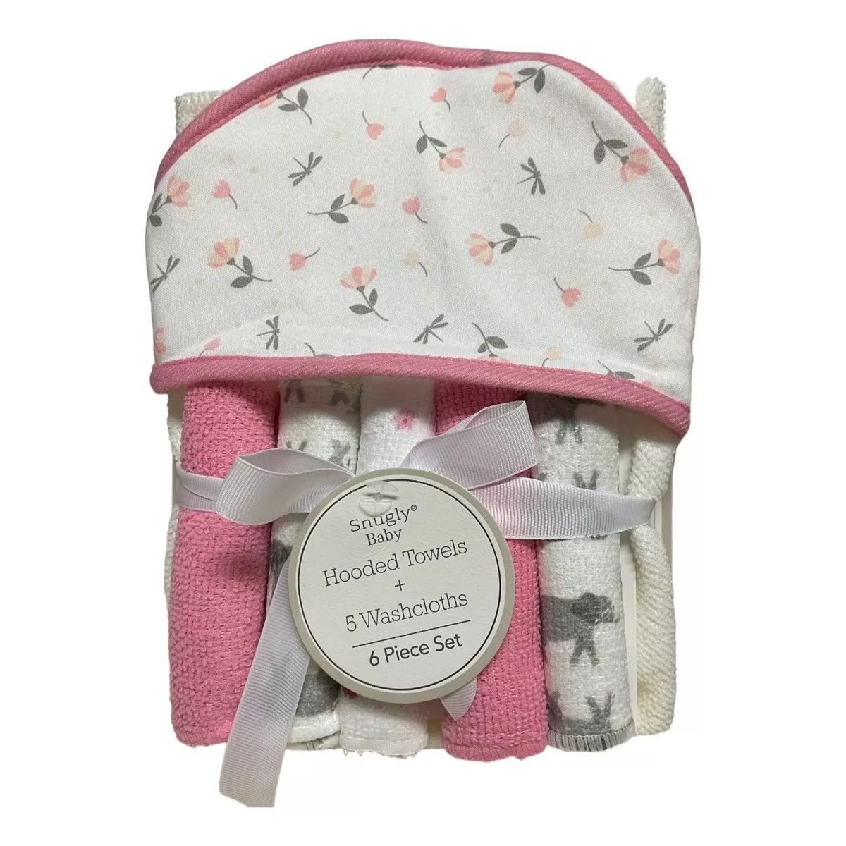 GENERICO - Set Toalla Con 5 Babitas Colores Pasteles