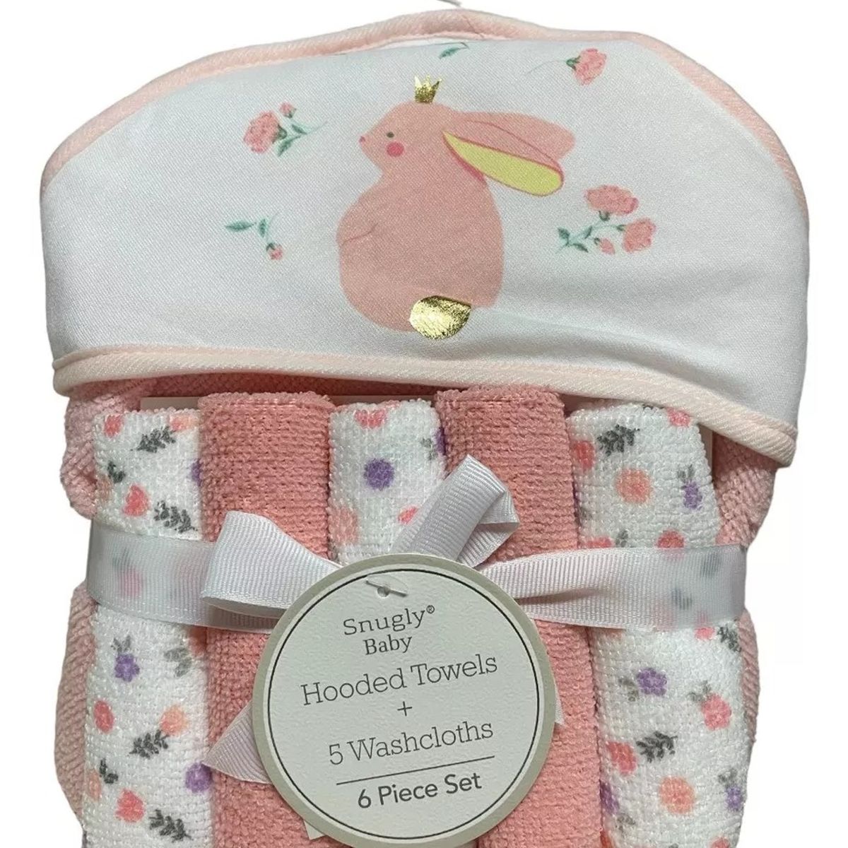 GENERICO - Set Toalla Con 5 Babitas Colores Pasteles