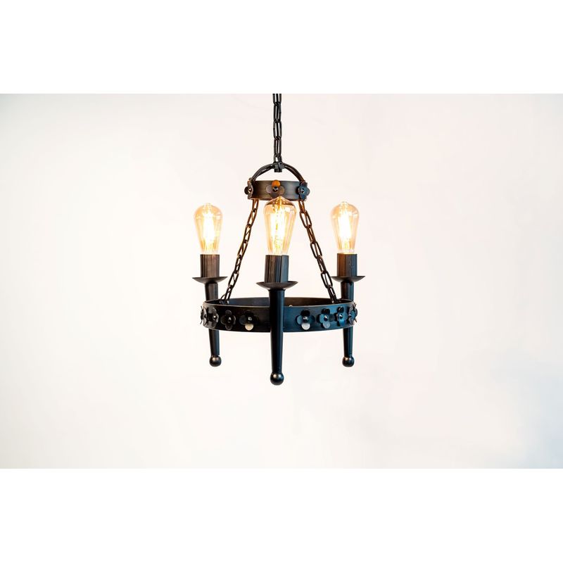 EURO - LAMPARA CANDELA DE 3 LUCES CON FLORES
