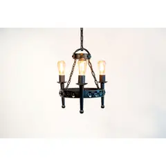 EURO - LAMPARA CANDELA DE 3 LUCES CON FLORES