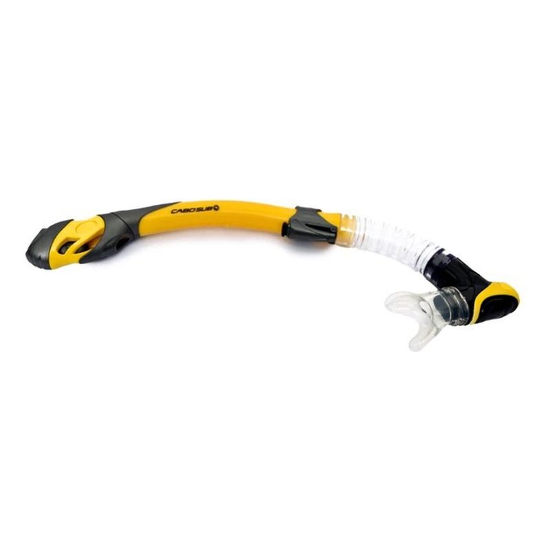 CABOSUB - Snorkel Dry Top Modelo Sierra Respiración Segura y Comodidad - Amarillo - Talla Única