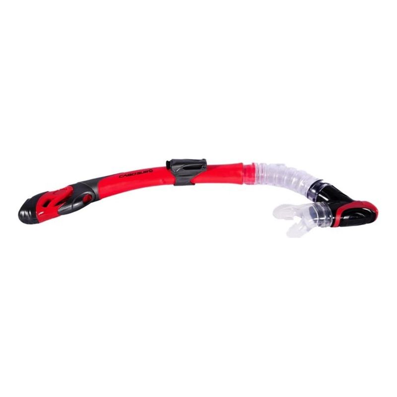 CABOSUB - Snorkel Dry Top Modelo Sierra Respiración Segura y Comodidad - Rojo - Talla Única