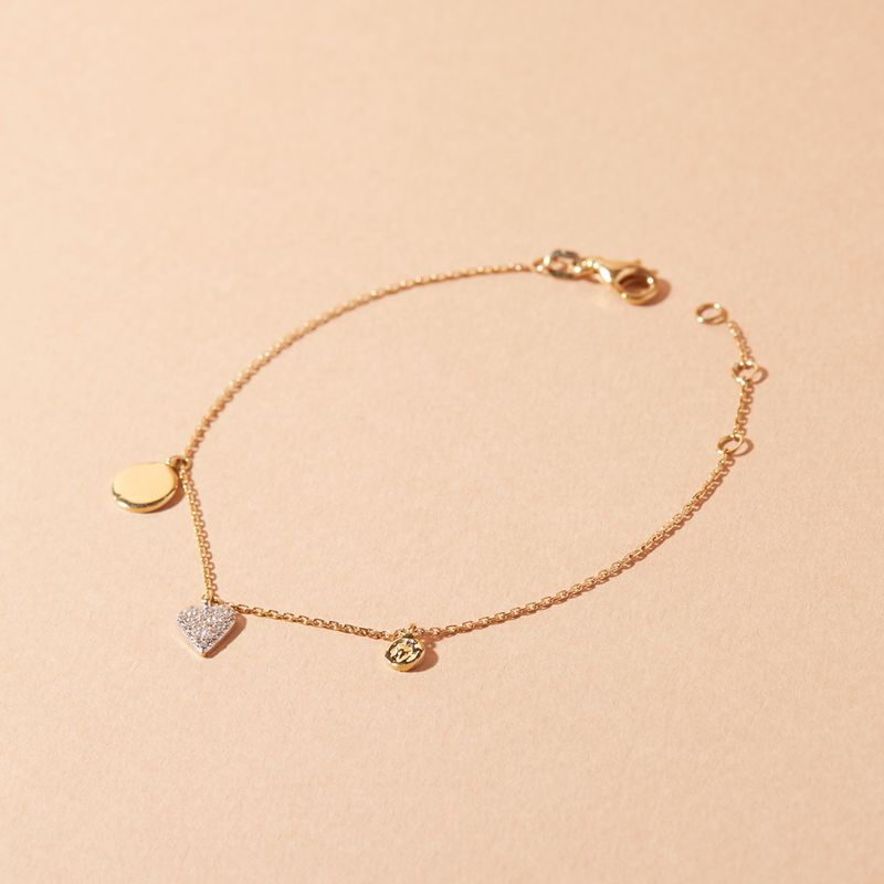 JB JOYAS BARON - Pulsera Oro Amarillo 18kt Diamantes 5 Pts - Danielle Costantini