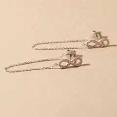 JB JOYAS BARON - Aros Oro Blanco 18kt Diamantes Infinito 15Pts