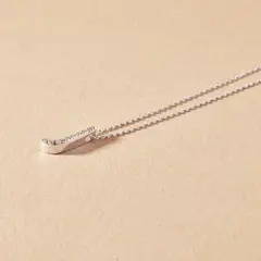 JB JOYAS BARON - Collar Oro Blanco 18kt Diamantes Letra J 5 Pts - Danielle Costantini