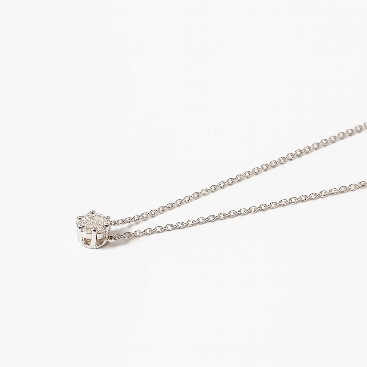 JB JOYAS BARON - Collar de Oro Blanco 18kt Diamantes 10 Pts  - By Danielle Costantini