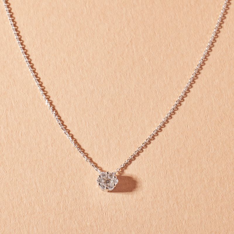 JB JOYAS BARON - Collar de Oro Blanco 18kt Diamantes 10 Pts  - By Danielle Costantini