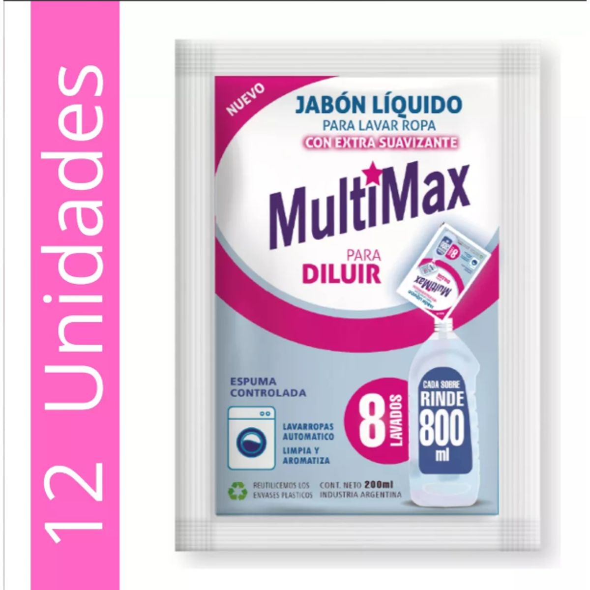 GENERICO - DETERGENTE PARA DILUIR PACK 12 UNIDAES DE 200ML