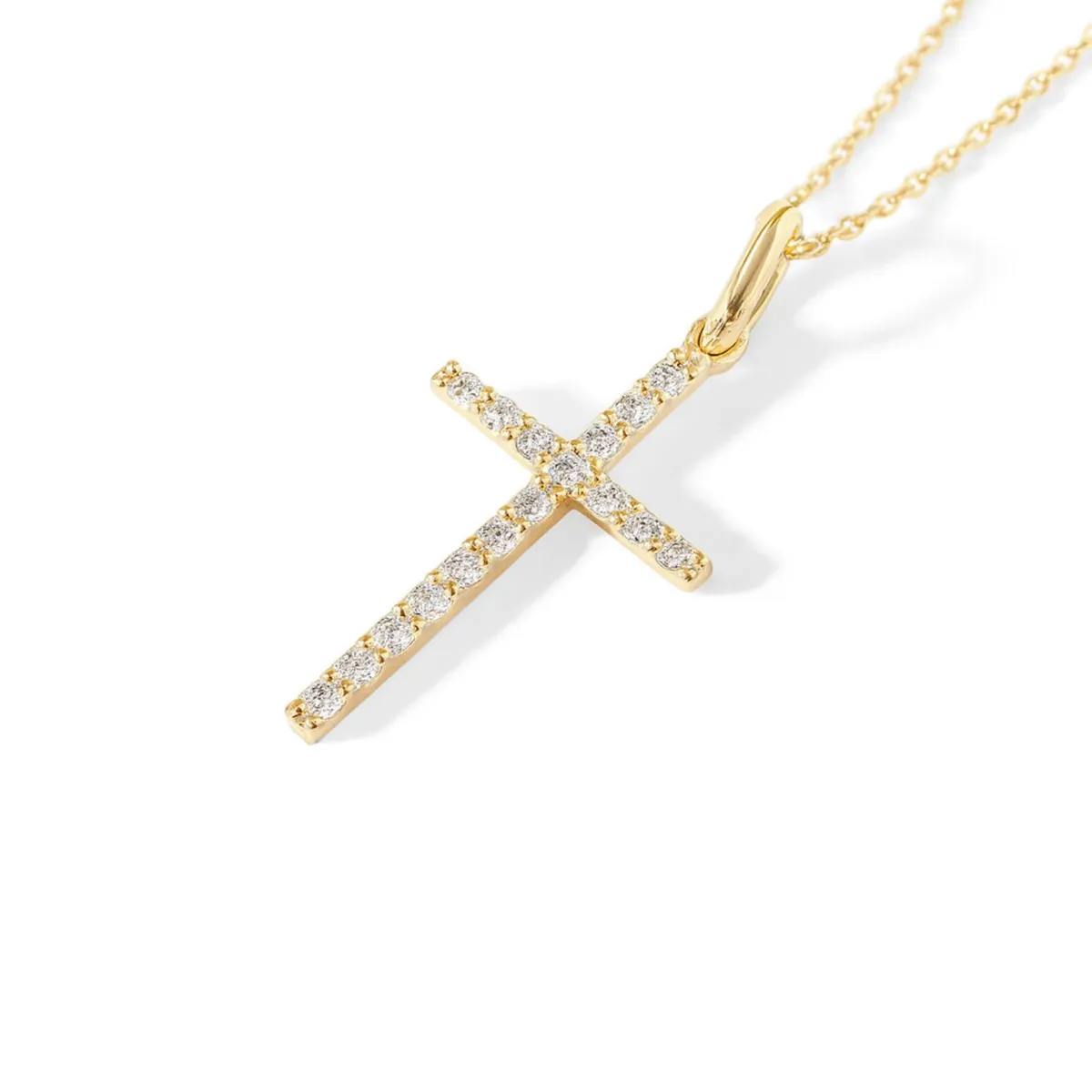 JB JOYAS BARON - Collar de Oro Blanco 18kt Diamante 8 Pt Total - By Danielle Costantini