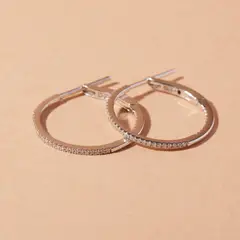 JB JOYAS BARON - Aros Oro Blanco 18kt Diamantes 17Pts - Danielle Costantini