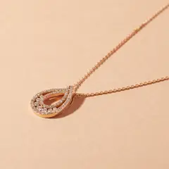 JB JOYAS BARON - Collar Oro Miel 18kt Diamantes 43 Pts G/VS Corte Brillante