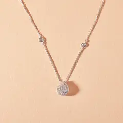 JB JOYAS BARON - Collar de Oro Blanco 18kt Diamantes 28 Pts - By Danielle Costantini