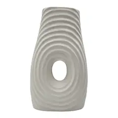 GENERICO - Jarron Florero De Ceramica Fina Decorativo Moderno Blanco