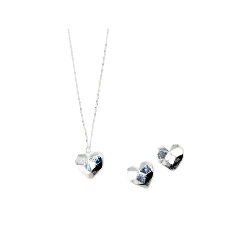 JOYAS MONTERO - Conjunto Agustina Silver Con Baño de Oro Blanco