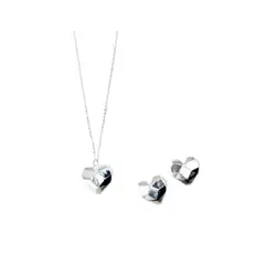 JOYAS MONTERO - Conjunto Agustina Silver Con Baño de Oro Blanco
