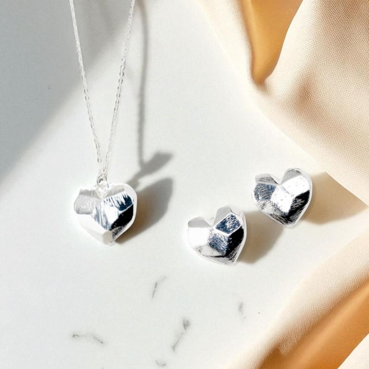 JOYAS MONTERO - Conjunto Agustina Silver Con Baño de Oro Blanco