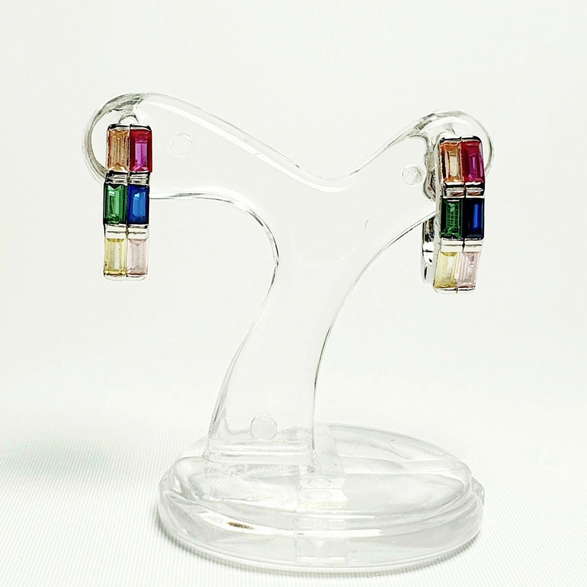 GENERICO - Aro Argolla de Plata 925 con Microcircones de Colores