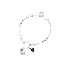 JOYAS MONTERO - Pulsera Lia Plata Italiana 925 Cristal Genuino Aurora Boreal