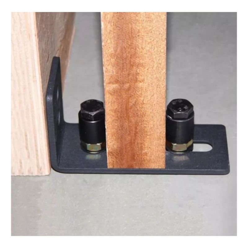 GENERICO - Guia De Piso Roller Para Puerta Estilo Granero Tope Acero