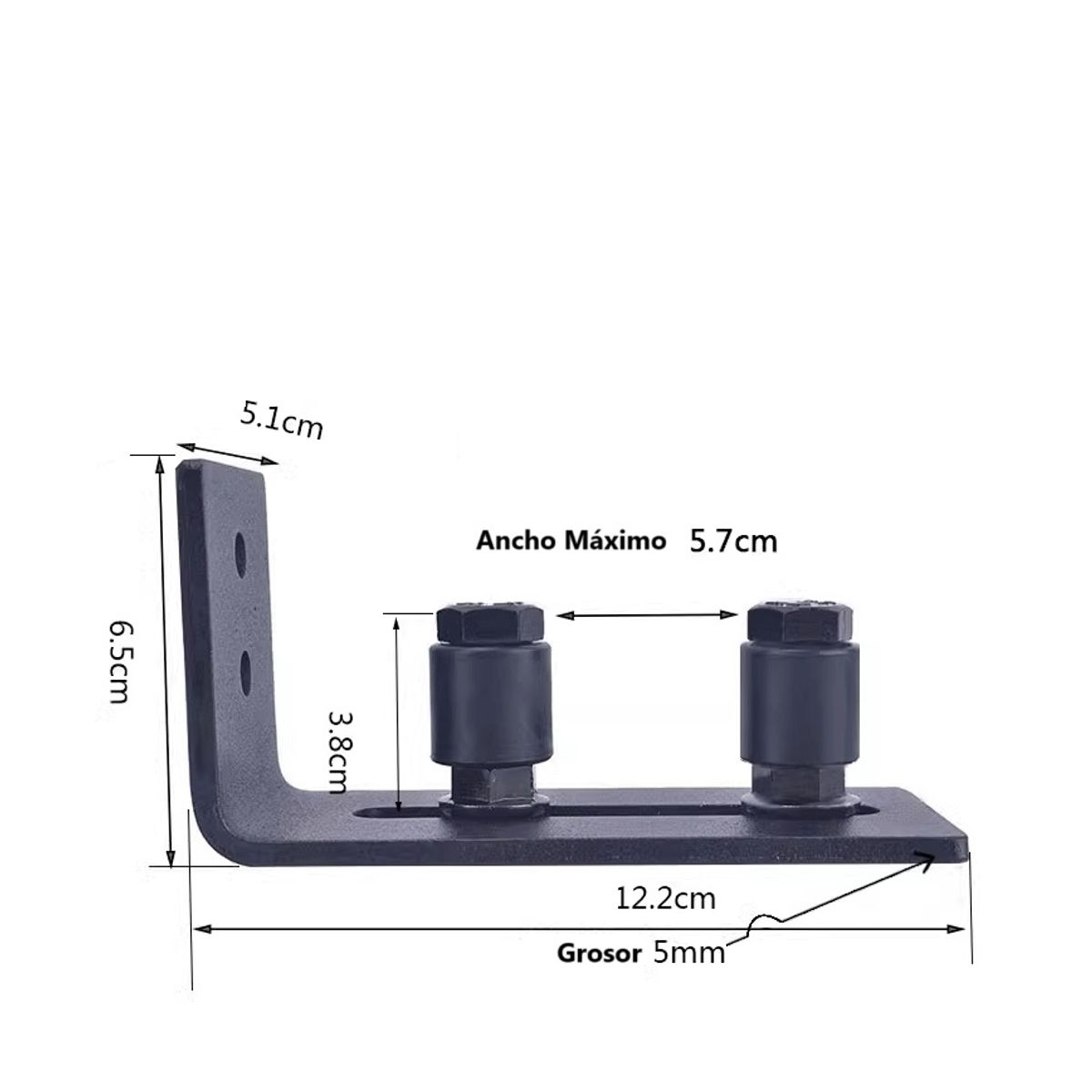 ATURE - Guia De Piso Roller Para Puerta Estilo Granero Tope Acero