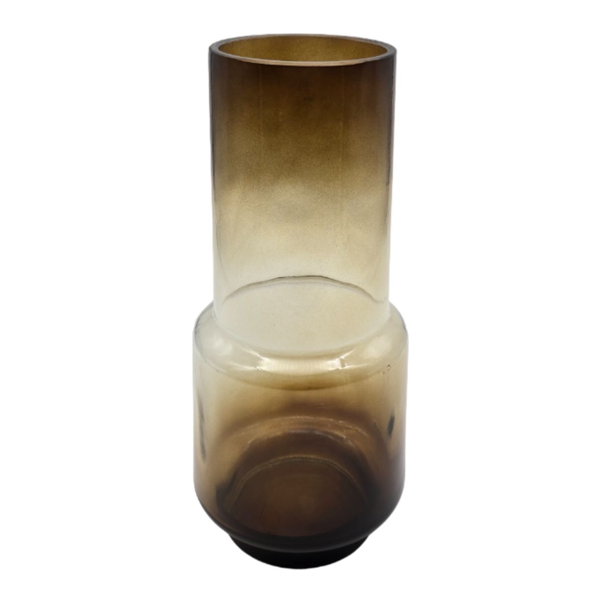 GENERICO - Florero Decorativo De Vidrio Cristal Con Diseño Tonos Café