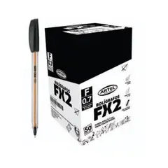 ARTEL - Pack 10 Lápiz pasta negro punta fina 0.7mm FX