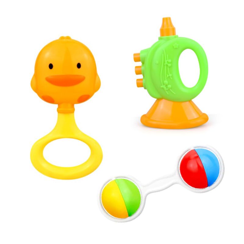 GENERICO - Set 3 Sonajeros Para Bebés Juguete Estimulación Temprana