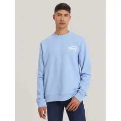 TOMMY HILFIGER - Polerón Con Logo Signature Azul Tommy Jeans