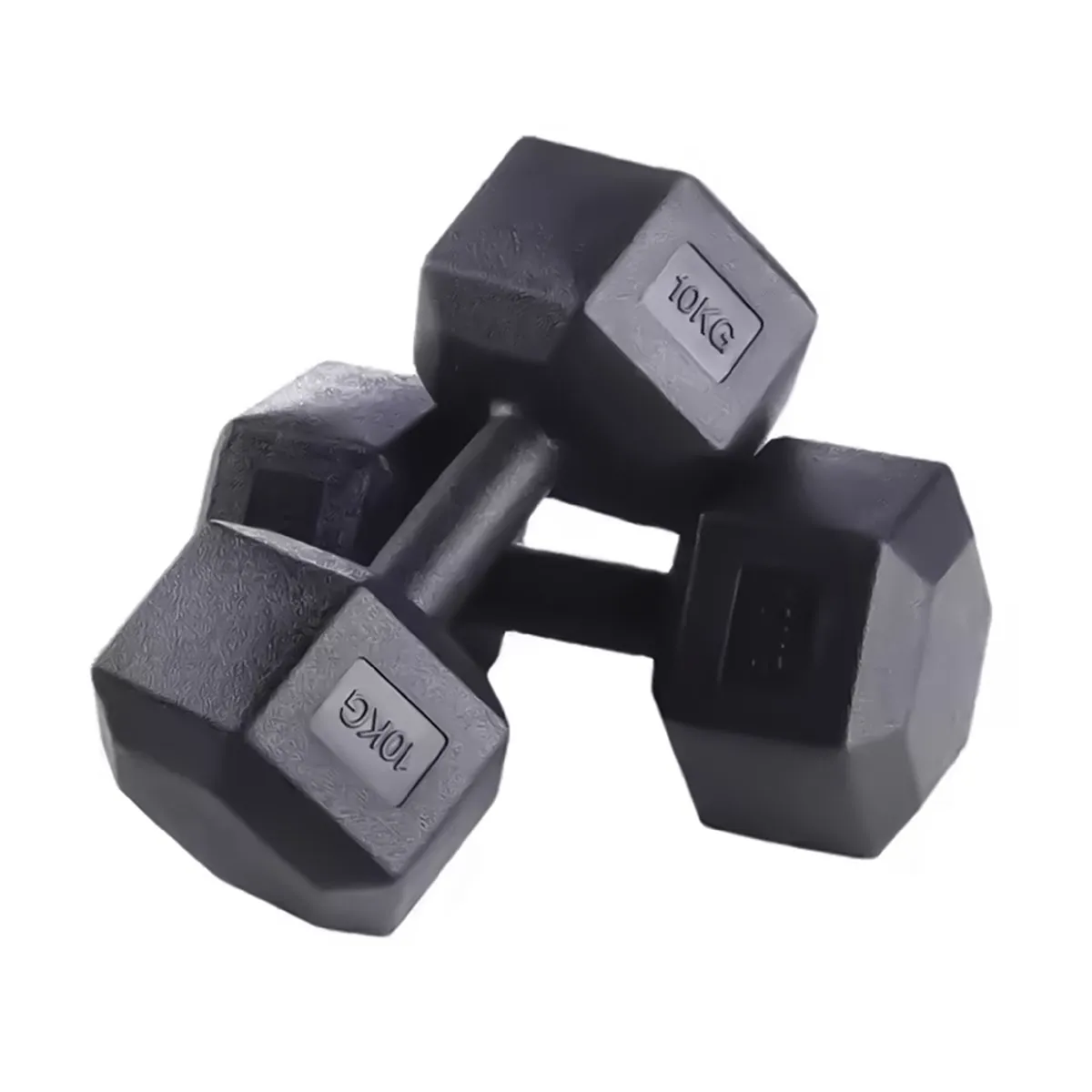 OVERFIT - Mancuerna Hexagonal 10KG Par Set X2 Pesas PVC 20KG Overfit