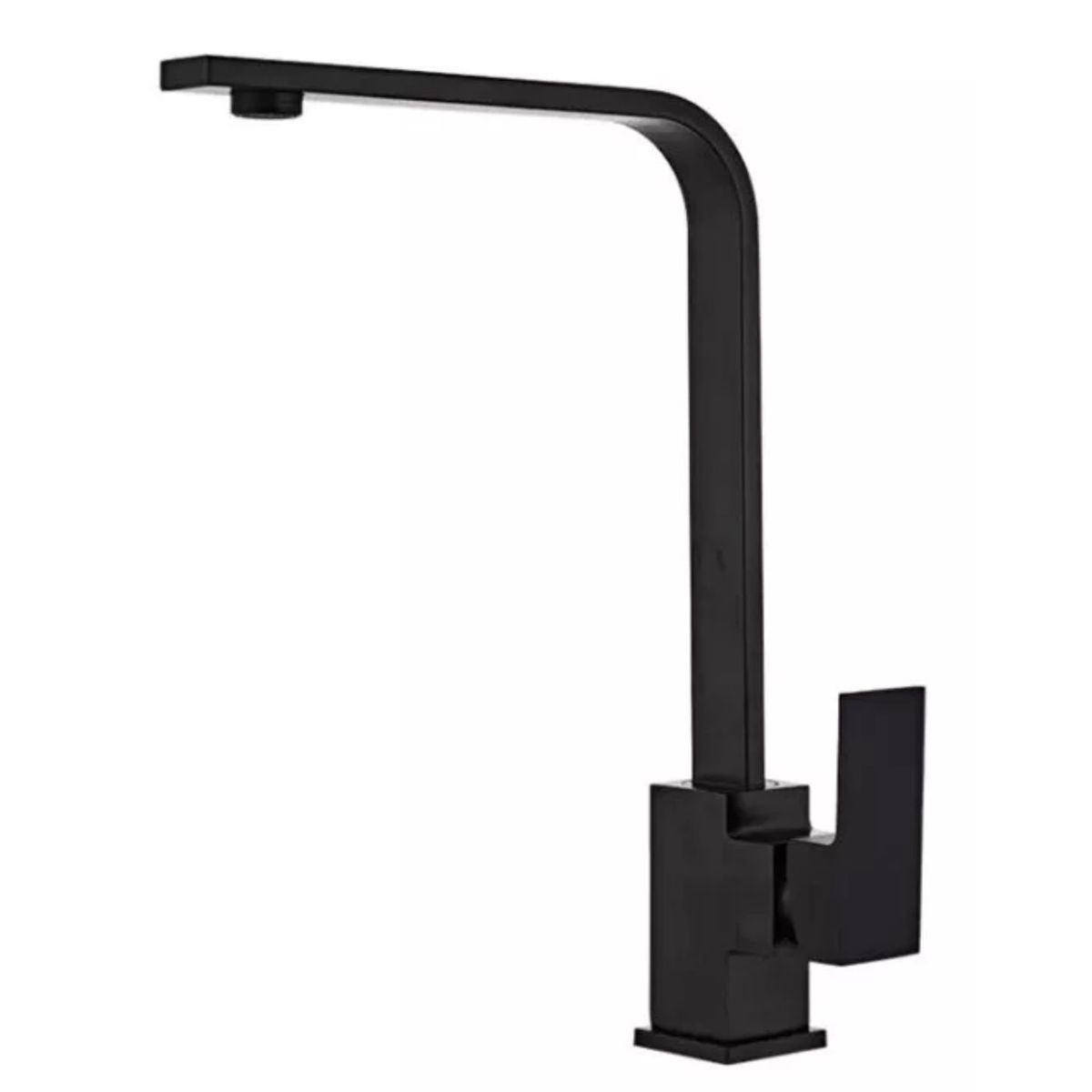 GENERICO - Llave Monomando Lavaplatos Cuadrada Negra Ferretools
