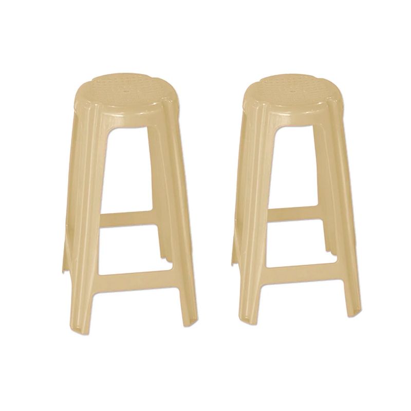 GENERICO - Pack 2 Banco Piso Bar Alto 70cm Cervecero Beige