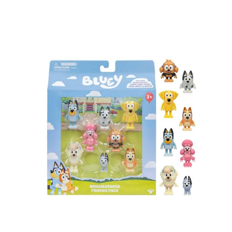 BLUEY - Figuras articuladas Bluey y amigos - Neighborhood