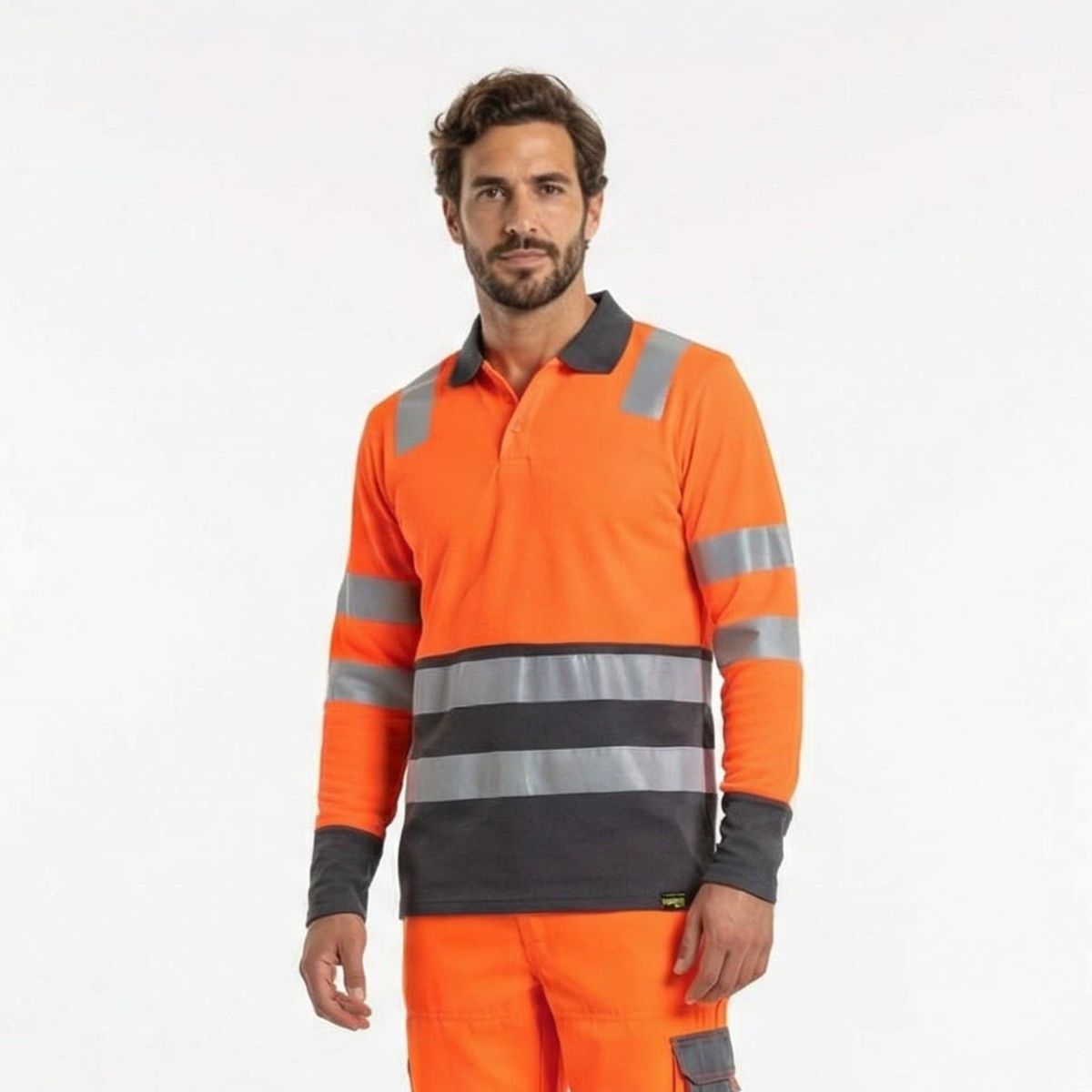 T-WORLD - Polera  Hombre Manga Larga Alta Visibilidad Reflectante UPF50