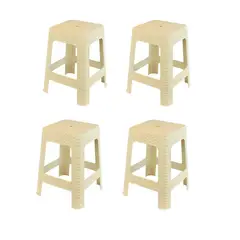 GENERICO - Pack 4 Pisos Banco Ratan 47cm Beige