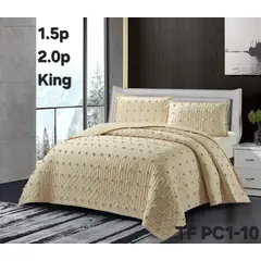 GENERICO - Cobertor de Verano KING Edredon Ligero semiacolchado de Polialgodón Beige