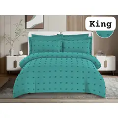 GENERICO - Cobertor de Verano KING Plumon Ligero de Algodón Turquesa